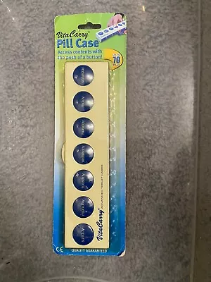 VitaCarry Push Button Pill Organizer With Safety Lock (7 Day) 1 Pack • $10
