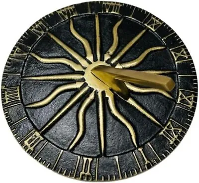 Sundial Clock Brass Garden 8.5 Diameter Vintage Nauticalmart Polished Handmade • £85.60