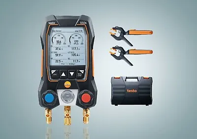 Testo 0564 5502 01 550s Smart Digital Manifold Wireless Clamp Temperature Probes • $529