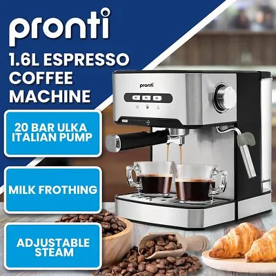 $149 • Buy Pronti Espresso Coffee Machine Automatic Italian Pump Frother
