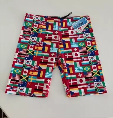 Sporti Jammer Shorts Mens Size 38 International World Flags Swimsuit Competition • $19