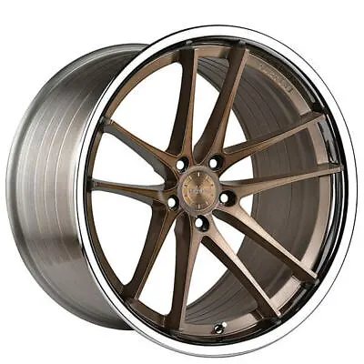 4ea 20  Vertini Wheels RFS1.5 Brushed Bronze With Chrome Lip Rims (S4) • $1719