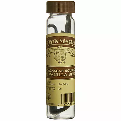 Nielsen-Massey Madagascar Bourbon Two Vanilla Beans In Glass Vial Finest Quality • $7.79