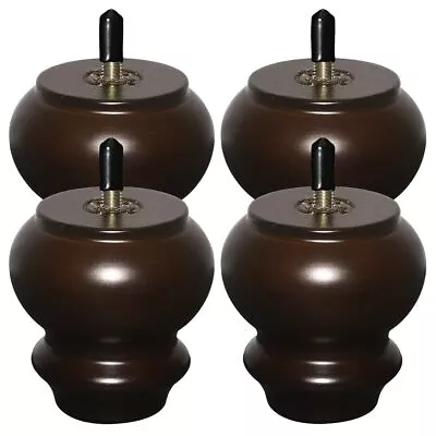 Round Wooden Furniture Legs Gourd-Shaped Sofa Legs 4pcs Set Suitable For Bed ... • $27.10
