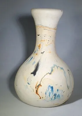 Nemadji Pottery Vase With Beautiful Swirling Colors • $17.95