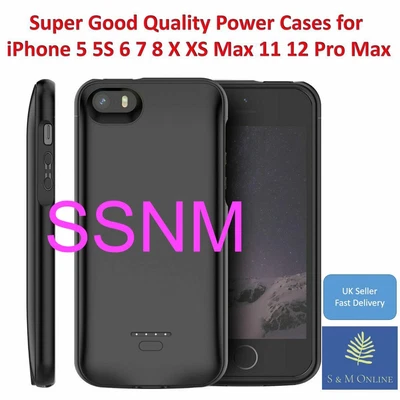 £21.49 • Buy External Battery Power Case For IPhone 13 5 6 6s 7 8 X XS XR 11 12 13 Pro Max UK