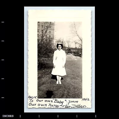 Vintage Photo WOMAN NURSE AND SHADOW 1943 • $15