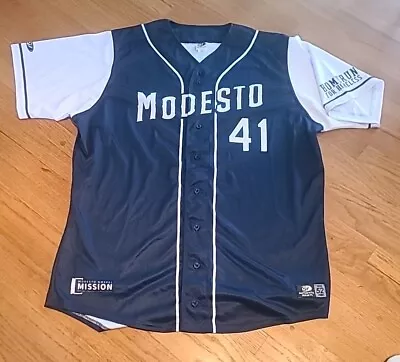 Modesto Nuts Game Used And Autographed Jersey #41 • $105