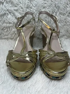 Vince Camuto Women's Tasha Gold Sandals Size 9M • $37