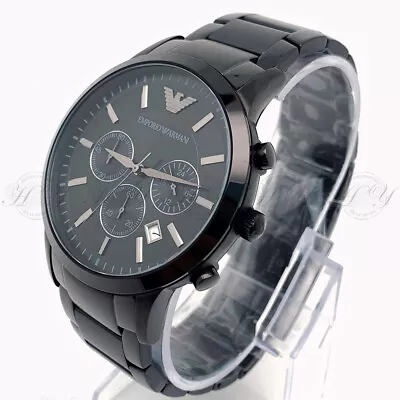 New Emporio Armani AR2453 Chronograph Stainless Steel Classic Men's Casual Watch • $138