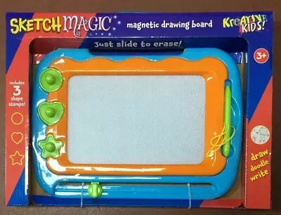 Childrens Toy Magnetic Drawing Board Scribbler Sketcher With 3 Magnet Shapes New • £9.95