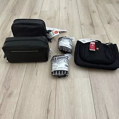 Dopp Kit Travel Bags Lot Of 5 Items Black Brand New Fossil Swiss Army Etc • $50