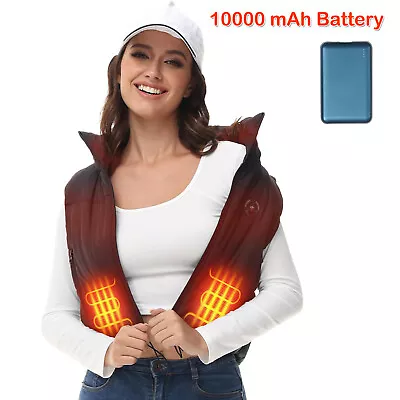 Cropped Heated Vest With 10000 MAh Battery Pack 4-zone Heating Jacket Men Women • $29.99