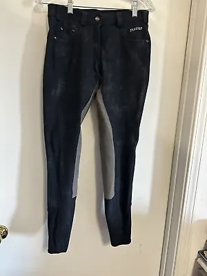 $100 • Buy Ladies Black/Gray Pikeur Full Seat Breeches, Size 26! Very Good Used Condition!