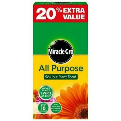 Miracle-Gro All Purpose Soluble Plant Food 1.2kg Grow Plants Twice As Big!* Feed • £10.15
