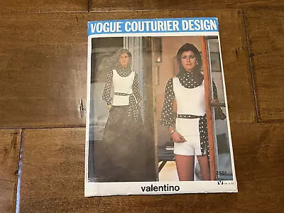 Vintage Vogue Couturier Design 2551 Valentino Pattern Design - Uncut - Size 14 • $29.99