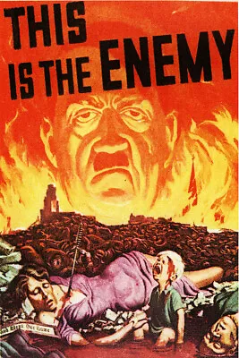 This Is The Enemy Vintage World War II Two WW2 USA Military Propaganda Poster • $9.99