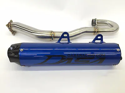 $644.99 • Buy DASA Blue Canister Black End Cap Full Exhaust System Classic Yamaha YFZ450R 450X