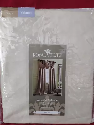 Ivory Beige ROYAL VELVET PLAZA Grommet Waterfall Valance 18 X20  NIP • $14.99