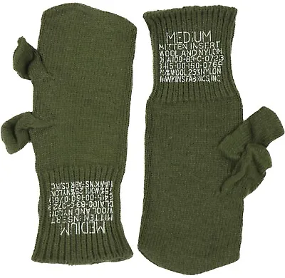 Medium US Military Wool Trigger Finger Mitten Liner 8415-00-160-0769 Gloves Army • $14.95