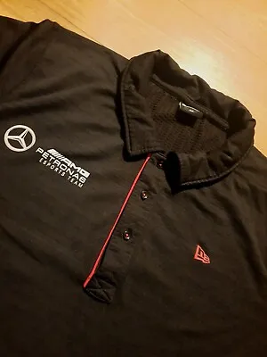 Petronas Mercedes Polo Shirt 4XL Black Red F1 Racing No Fear Logo Adult Top • £22