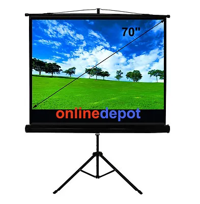 $219 • Buy 70 /1.78m TRIPOD COMPACT MOVIE TV PROJECTOR SCREEN 16:9