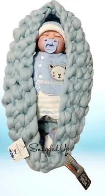 £110 • Buy HANDMADE BERGERE DE FRANCE 100% SUPER SOFT MERINO WOOL BABY NEST By Snuggled Up