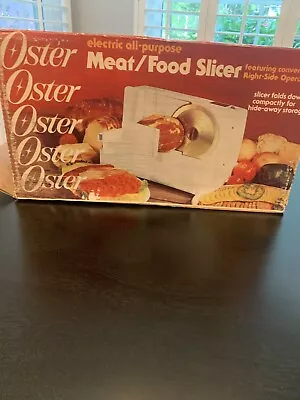 Vintage Oster Choice Cut Food And Meat Slicer Working With Table Slider 319-08A • $30