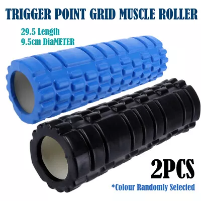 2Pcs Trigger Point Grid Design Foam Roller Massage Pilates Gym Exercise AU STOCK • $25.99