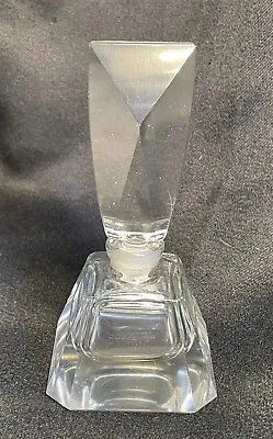 Vintage Art Deco Style Cut Crystal Glass Perfume Bottle • $25