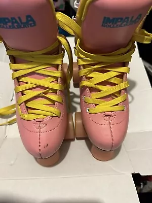 Impala Quad Roller Women's Skates Size 8 Pink And Yellow • $25