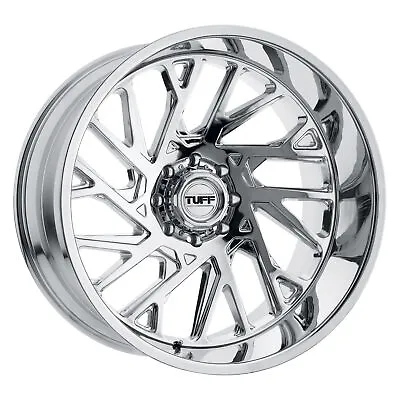 24 Inch 24x14 TUFF T4B CANDY RED MILLED RIGHT Wheels Rims 6x5.5 6x139.7 -72 • $2506.37