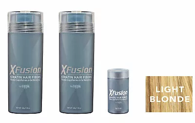 Xfusion Keratin Hair Fibers Two Pack - 2 X 28g /0.98 Oz + FREE 3gr Travel Fibers • $35.26