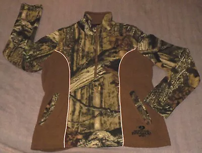 MOSSY OAK Women’s Small INFINITY BREAK-UP Camo Fleece 1/2 Zip Jacket Sweater EUC • $7.99