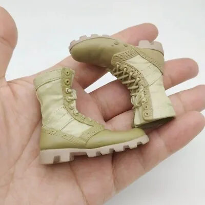 1/6 Scale Male Soldier Camo Sand US Military Combat Boots Hollow Shoes Model Toy • $4.99