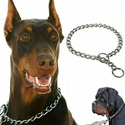 £4.55 • Buy Stainless Steel Dog Choke Collar Metal Chain Slip Pet Training Walking Choker AA