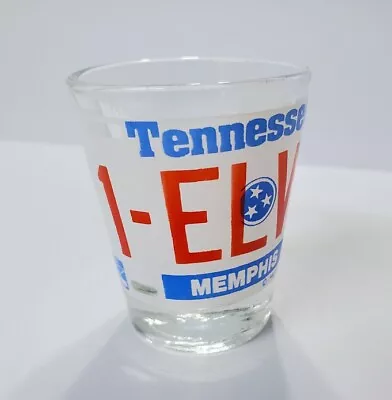 Vintage 1988 ELVIS PRESLEY Shot Glass Memphis Tennessee License Plate 1 Elvis • $9.99