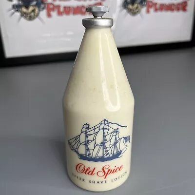 Vintage Old Spice Cologne After Shave Lotion  Glass Bottle 1960s70s Pre Owned • $14.14