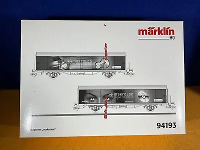 A11-69 Train Cars - Set Of 2 Freight Cars - Ho Scale - Marklin Ho #94193 - Nib • $89.95