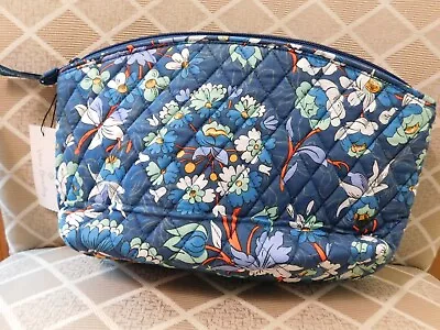 Vera Bradley Grand Travel Cosmetic Floral Bursts Lined Cotton Nwt New • $29.66