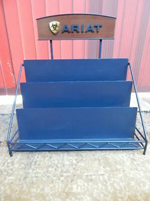 Ariat Heavy Metal Black Store Display Rack 18  Wide 18  Tall - Wood Logo RARE! • $21.99