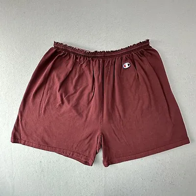 VINTAGE Champion Shorts Mens 3XL XXXL Maroon Jersey Basketball 90s • $14.40