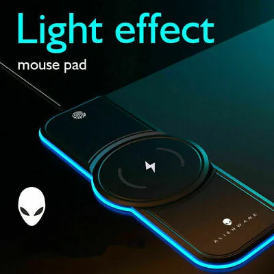 $61.05 • Buy Alienware 15W Qi Wireless Charging RGB Gaming Computer Keyboard Pad Mouse Mat