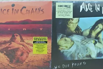 ALICE IN CHAINS Dirt 2-LP Ltd Yellow Vinyl + We Die Young EP 12  Ltd RSD Edition • $121.96