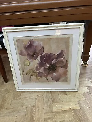 Laura Ashley Anemone Passion  Framed Picture.  Vgc • £25