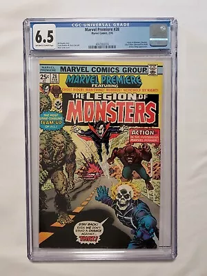 MARVEL PREMIERE #28 1st LEGION OF MONSTERS Team 1976 Morbius Ghost Rider CGC 6.5 • $149.99