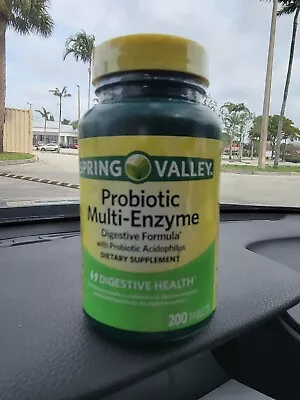 Spring Valley Probiotic Multi-Enzyme Digestive Formula Tablets 200 CT. EXP 04/25 • $10.99