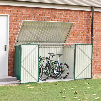 GALVANIZEe XL LARGE STORAGE SHED LOCKABL WATERPROOF UNIT GARDEN OUTDOOR BIKE BIN • £209.95