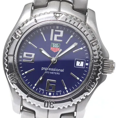 TAG HEUER Link WT1213 Date Blue Dial Quartz Men's Watch_783447 • $550.80