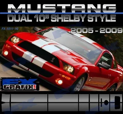 2007 Ford Mustang Dual 10  GT 500 Rally Stripe Kit 1# In Dealer Quality Stripes  • $209.95